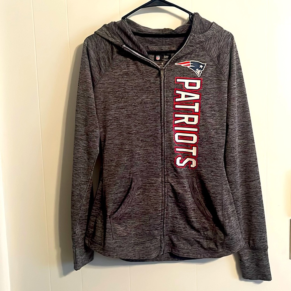 NFL patriots track jacket with hood